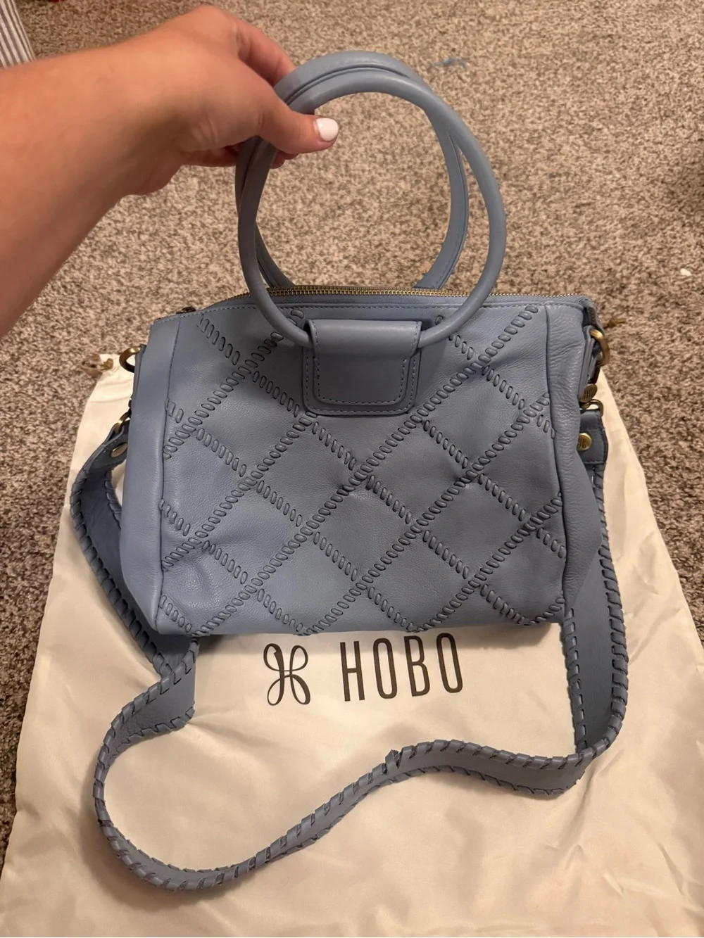 Hobo Sheila Bluebell Top Handle Medium Satchel Bag